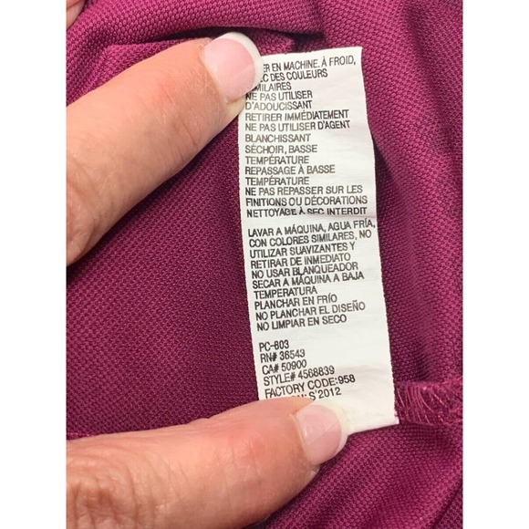 Izod XFG Mens SS Pullover Cool FX Golf Polo Shirt Purple Geometric M - Picture 6 of 7